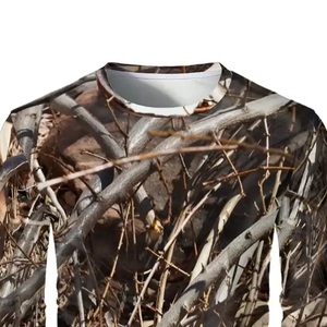 เสื้อเชิ้ตลายพรางสำหรับผู้ชาย แบรนด์ส่วนตัว ระบายอากาศได้ดี แห้งเร็ว น้ำหนักเบา ทนทาน เหมาะสำหรับกิจกรรมกลางแจ้ง ออกแบบมาเพื่อสภาพสนามที่ขรุขระ ผลิตด้วยเทคนิคการพิมพ์แบบระเหิด - Product Image 2