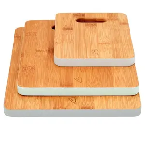 Набор из 3 экологически чистых, качественная разделочная деревянная разделочная доска для ежедневного использования, многофункциональная разделочная доска