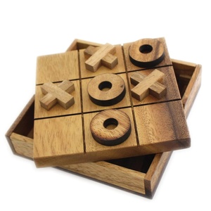 Juego de mesa de madera hecho a mano Tic Tac Toe, juguete de mesa de madera de alta calidad, producto estándar superior, diseño único, artículo decorativo para el hogar - Product Image 3