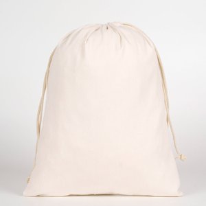 Custom Logo Cotton Drawstring <b>Pouch</b> 12 X 16\" <b>Laminated</b> 4 oz for Clothing Watches Packaging and Dust with Embroidery Logo - Product Image 1