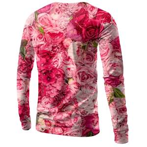 Vêtements de fitness imprimés sur mesure-Collections d'été Nouveaux modèles T-shirts à fleurs Sublimation avec logo 100% polyester - Product Image 2
