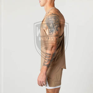 New 2024 2025 Quick-Dry Activewear Fitness Men Stringer Oversized Good Quality Custom Made Men Stringer - Product Image 4