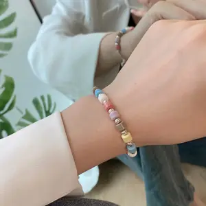 Dyslam – Bracelet de Tennis en argent pour femmes, bijoux fins d'été, pierre colorée, réglable, empilable, 2022, 925