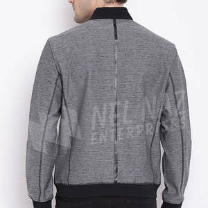 OEM personalizado de alta calidad de los hombres cálidos chaquetas Bomber tela de lona Stand Collar High Street precio razonable impreso bordado - Product Image 3