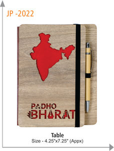 Wooden Notebook Journal <b>Diary</b> Office Employee Gift with Thermal Binding Premium Paper Quality for Better Readability - Product Image 4