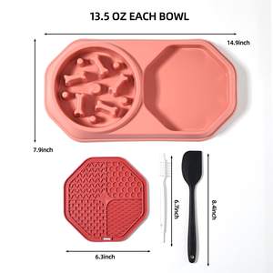 Bol anti-glouton pour chien, tapis à lécher, ralentir la consommation, prévenir l'étouffement, améliorer la digestion, soulager l'anxiété, bol et tapis à lécher antidérapants - Product Image 6