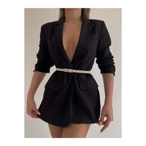Wide, Thin Women's <b>Belt</b> with <b>Gold</b> Buckle, Suitable <b>for</b> Jackets, <b>Dresses</b>, and Shirts. - BEIGE - Product Image 2