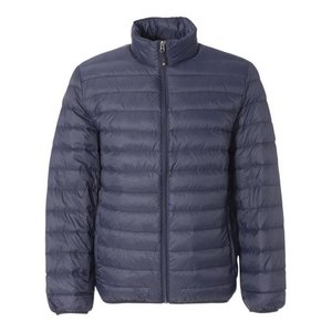 Veste classique pour homme en bleu marine, pliable, en peau de mouton, style décontracté, imperméable et respirante avec fermeture éclair - Product Image 1