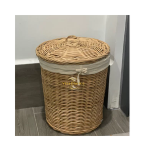 Cesto de Rattan Sostenible, Cesta de Almacenamiento Tejida para Ropa Sucia y Uso Doméstico - Product Image 2