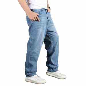 Nouveau design, coupe classique, pantalon en jean ample pour homme, jean respirant très vendu - Product Image 3