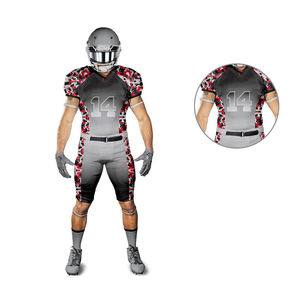 Uniforme de fútbol americano XL de alta calidad, aparejos de sarga, logotipo sublimado, impresión, conjuntos de estilo deportivo, uniforme de fútbol americano - Product Image 2