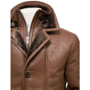 Precio al por mayor abrigo de piel de oveja hecho a medida hombres abrigo de piel de oveja para la venta de buena calidad - Product Image 2