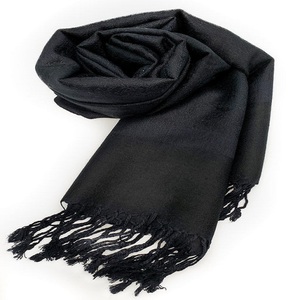 Chales de Color Liso Personalizados al por Mayor para Mujer, Bufandas de Pashmina, Elegantes y Cálidas, Accesorios al por Mayor, Bufanda Hijab para Mujer, Invierno - Product Image 1