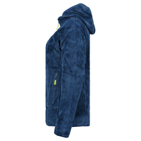 Veste en laine à capuche pour femme avec fermeture éclair intégrale et poignets extensibles, écologique, respirante, coupe-vent, doublure en lin pour l'hiver