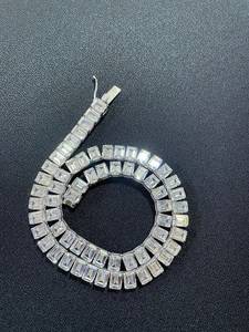 <b>Iced</b> <b>Out</b> Emerald Cut VVS Moissanite Diamond Hip Hop Luxury 925 Sterling Silver Unique Statement <b>Chain</b> For Unisex Party Wear - Product Image 6