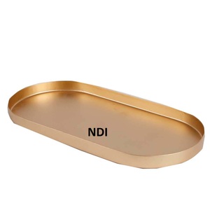 ถาดเสิร์ฟชากาแฟดีไซน์สุดหรูถาดโลหะเคลือบเคลือบสำหรับตกแต่งอาหารดีไซน์ทันสมัย - Product Image 5