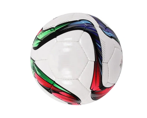 Ballon de football en PVC PU imprimé sur mesure en gros, taille 5 de la manufacture, impression colorée de football cousue à la machine - Product Image 3