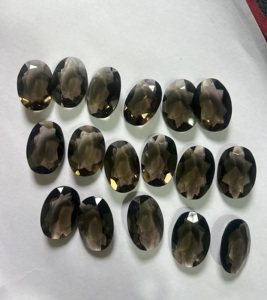 Increíble piedra de cristal doble de cuarzo ahumado Natural, corte ovalado, fabricación de joyas facetadas, grado AAA, tamaño personalizable - Product Image 4