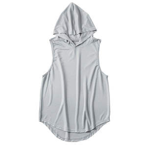 Men's Customized Workout Gym Hoodies XS 6XL Autumn 100% Cotton Hooded <b>Sleeveless</b> Stringer Tank Tops Bodybuilding Sports <b>Hoodie</b> - Product Image 2