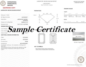 IGI Certified EX Cut F Color VS2 Clarity 4,30 Ct Polish Lab Grown Esmeralda Joyería fina para compromiso Boda para hombres Mujeres - Product Image 3