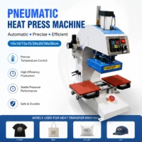 Machine de presse à chaud pneumatique double station à commande automatique pour transfert thermique direct usine pour sublimation à plat sur T-shirt