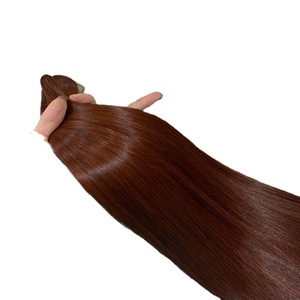 Extensión de paquete de cabello humano Natural Remy indio crudo marrón oscuro Estilo superior Onda Material de doble peso Proveedor de DHL - Product Image 4