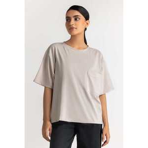 Camiseta Básica de Punto con Cuello Redondo, Transpirable, de Algodón Jersey, Informal, de Tela Suave, Manga Corta, Ecológica, Esencial para el Verano - Product Image 3