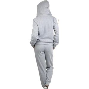 Ensemble de survêtement de course à pied pour femmes, imprimé personnalisé en gros, 2 pièces, coupe ajustée, léger, à capuche, pour l'entraînement sportif et le jogging - Product Image 6