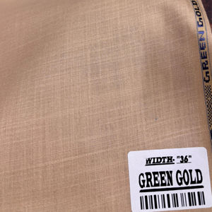 Tela de Camisería Verde Dorado de Poliviscosa de Alta Calidad, Material de Exportación Premium, Fabricación Directa de Fábrica - Product Image 1