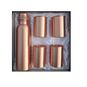 Botella de agua de cobre puro con agua fría de vidrio, juego de botellas de cobre, artículo de beber para comedor, alta calidad, en venta - Product Image 3