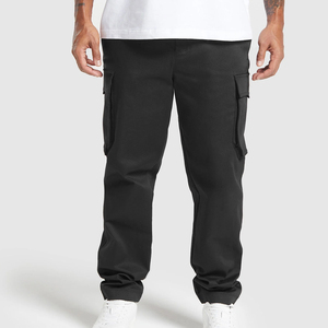 Pantalon de jogging personnalisé pour hommes design professionnel coupe ajustée couleur unie taille haute style décontracté fabriqué en toile coton délavé foncé - Product Image 5