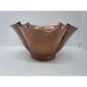Hammered Design Customized Shape Fruit Bowl Newest Design Handmade Copper Plated Tableware <b>Food</b> <b>Server</b> Bowl - Product Image 5