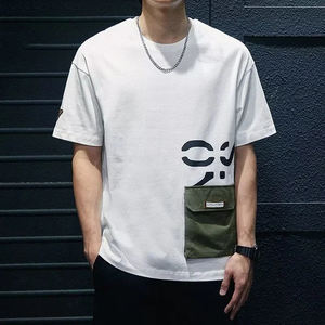 เสื้อยืดคอกลมผ้าคอตตอนออร์แกนิกใส่ได้ทั้งชายและหญิงลายกราฟิกพิมพ์โลโก้ตามสั่งพิมพ์โลโก้ได้ตามต้องการ - Product Image 1