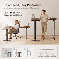 Bureau d'angle électrique en forme de L pour la maison, bureau d'ordinateur de 63 pouces, poste de travail ergonomique, grand bureau d'angle avec réglage en hauteur