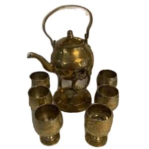 Handmade Brass <b>Wine</b> <b>Goblet</b> Vintage Engraved Chalice Metal Cup Antique Drinking Glass Barware Wedding Gift Classic Decor - Product Image 1