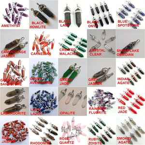 Lot de 50 pendentifs en cristal de pierre naturelle de haute qualité pour la fabrication de bijoux faits à la main. - Product Image 1