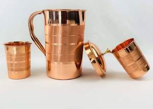 Jarra de cobre antigua decorativa hecha a mano con Curvas elegantes y tendencia de atractivo atemporal como centro de mesa para mesa de comedor - Product Image 5