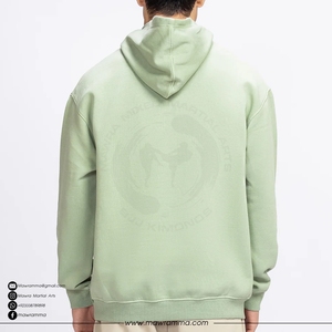 Vente en gros : Sweat à capuche streetwear oversize d'hiver en molleton coton/polyester épais, uni, avec appliqué, broderie personnalisée et impression - Product Image 4