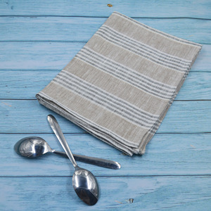 Ensemble d'essuie-mains vintage en lin naturel écologique multi-usages torchon pour hôtel de luxe Logo personnalisable à séchage rapide uni 100 pièces - Product Image 2