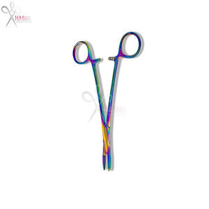 ที่จับเข็มเฮการ์แบบมีด้ามจับ หลายสี เคลือบไทเทเนียมสีรุ้ง สำหรับผ่าตัด พร้อมกรรไกรในตัว ล็อคได้ ทำจากสแตนเลส - Product Image 4