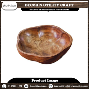 Bol en bois de bambou fait à la main, multi-usages, décoratif, bol à salade en bois de sheesham, cadeau de cuisine - Product Image 6