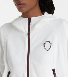 Sudadera con capucha con cremallera para mujer 100% algodón grueso polar ODM Logo frontal cálido invierno Casual - Product Image 2