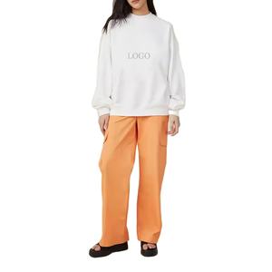 Logo personnalisé femmes élégant nouveau motif solide sweatshirts et ensemble de jogging pour l'automne hiver long avec épaule tombante - Product Image 2