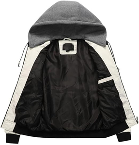 Chaqueta de cuero informal con cinturón para motocicleta, abrigo de motorista con cremallera para hombre, OEM diseño personalizado, cuello levantado de alta calidad para invierno - Product Image 3