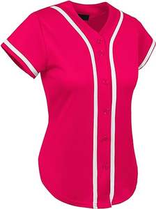 Camiseta de Béisbol Personalizada para Mujer, Camisa de Softbol con Botones, Ribete en Contraste, Ropa Deportiva, Uniforme de Equipo de Alto Rendimiento para Damas - Product Image 6