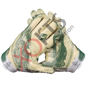 ถุงมือรับบอลอเมริกันฟุตบอล XORTS Corp สีขาวแดง Joker ยางลาเท็กซ์เหนียวพิเศษ กันน้ำ รองรับหน้าจอสัมผัส  แบบกำหนดเองได้ - Product Image 1