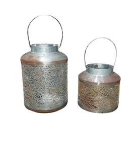 Ensemble de 2 lanternes suspendues en fer de qualité supérieure avec finition polonaise pour lanternes suspendues en métal de décoration intérieure - Product Image 5