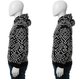 Sudadera con capucha de punto para hombre, mezcla de algodón y poliéster, estampado Digital, sudadera cálida informal antibolitas para ropa de calle al aire libre - Product Image 4