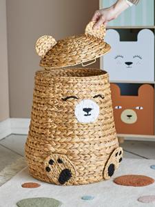 ตะกร้าผักตบชวาพร้อมฝาปิด รูปทรงหมี งานสาน ตะกร้าเก็บของ ทำมือ ขายส่ง เป็นมิตรกับสิ่งแวดล้อม ผลิตในเวียดนาม - Product Image 4