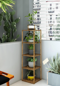 5-Tier Wooden Shelf & Organizer Vertical <b>Storage</b> <b>Unit</b> Multi-Purpose Decorative Wooden Rack - Product Image 5